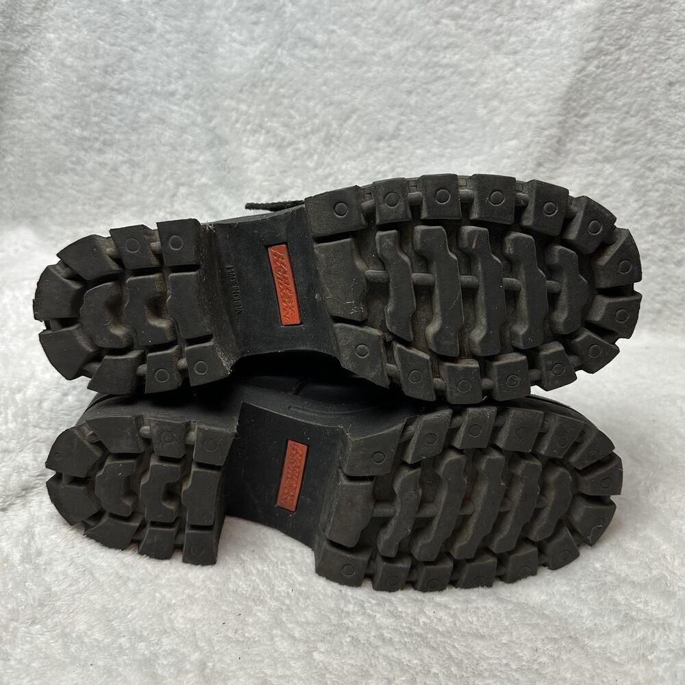Harley-Davidson Black Leather Chunky Buckle Mules Platform Clogs Size9 Goth Y2K - Picture 8 of 10